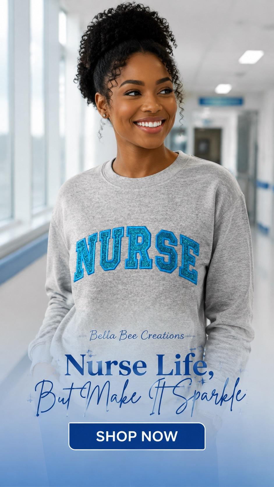 Nurse HTV Embroidered Sweatshirt