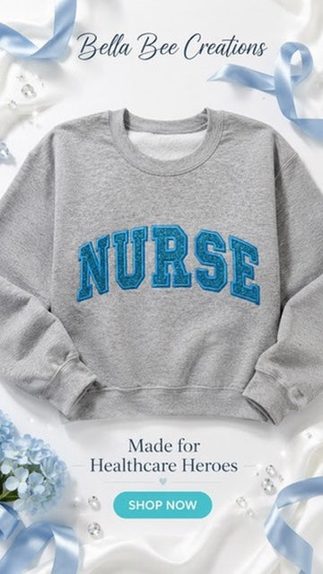 Nurse HTV Embroidered Sweatshirt