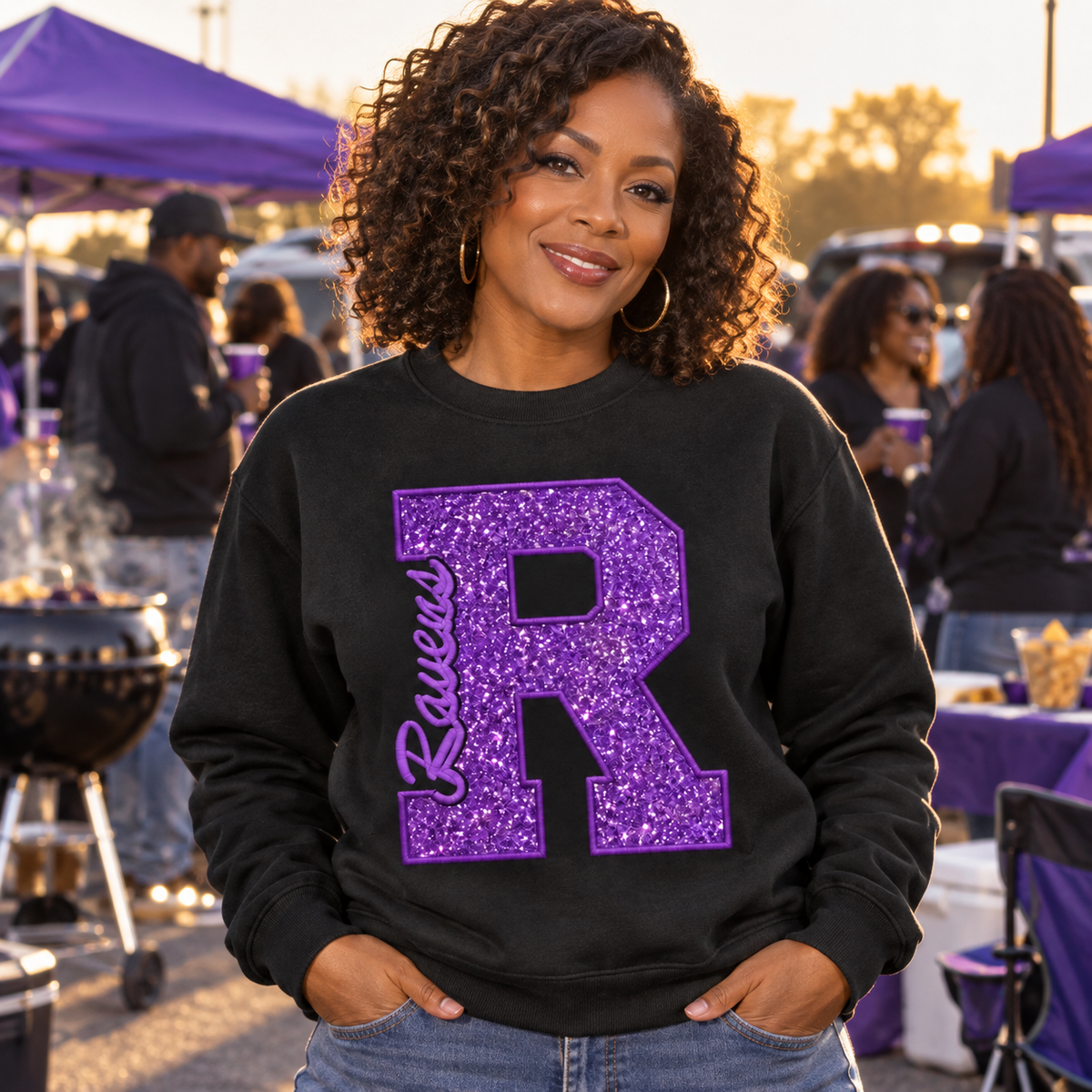 Baltimore Football R Stitched Sweatshirt